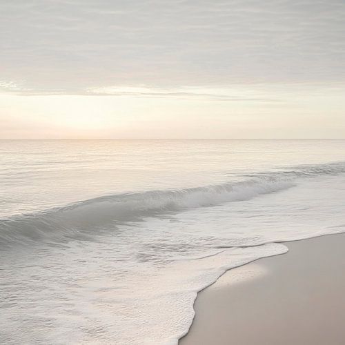 Gentle waves on the morning beach
