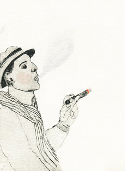 Un homme avec un digaar