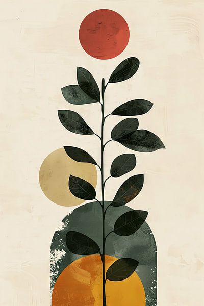 Geometric plant composition by Poster Art Shop