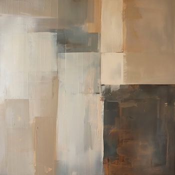 Abstract in taupe en bruin