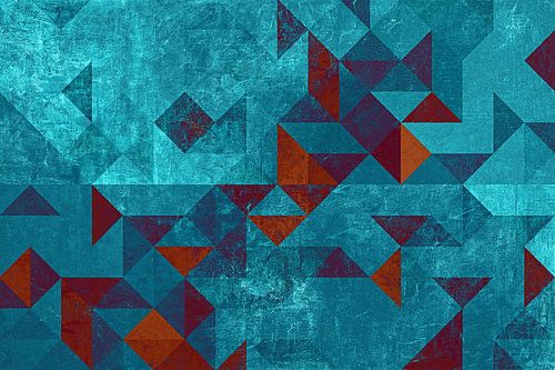 Geometrisch Mozaïek nr. 1 Teal