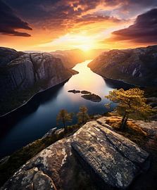 Sunrise on the fjord
