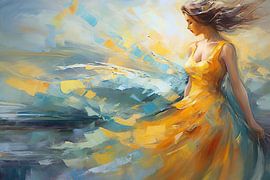 Canvas of Embracing the Present | Mindfulness Painting by ARTEO Paintings