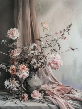 Still life in pastel colours by Japandi Art Studio