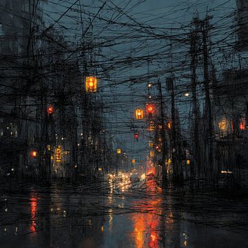 Wired Rain Symphony by Nomo.Art