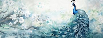 Pfau Bunt von Blickfänger Gemälde