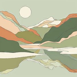 Abstract landscape by Poster Art Shop