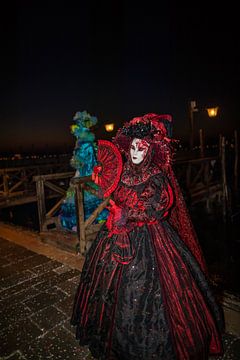 Carnaval in Venetië - kort voor zonsopgang op het San Marcoplein