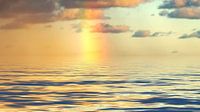 Regenboog over de zee van Frank Grässel thumbnail
