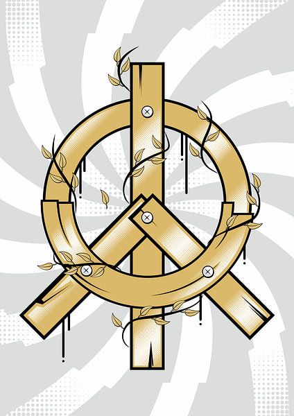 Peace Symbol Halftone by Taufan Heriyansyah