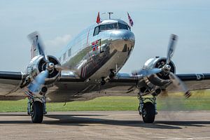 Dakota Norway bare-metal Douglas C-47 Skytrain. van Jaap van den Berg