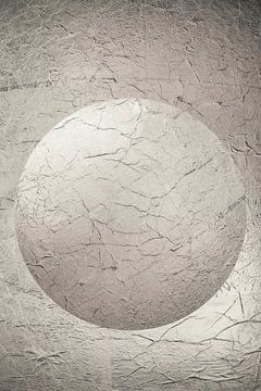 Ronde bal in pastel kleur. Zilver taupe. Minimalisme. Modern Abstract. 4 van Alie Ekkelenkamp