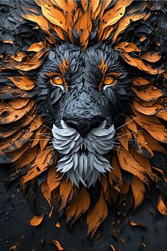 Abstracte leeuw van haroulita