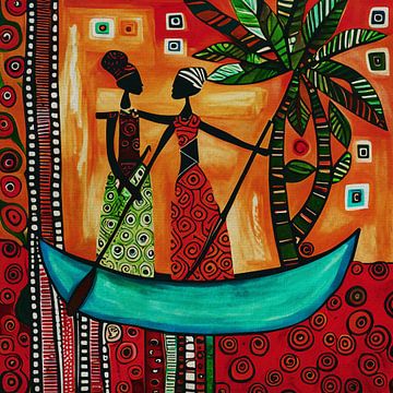Vrouwen in Afrika onderweg van Jan Keteleer