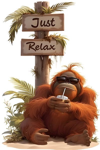 Monkey Just Relax by Art Kingdom