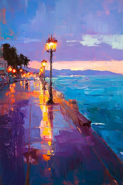 Ambiance bleue du soir par Poster Art Shop