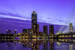 Skyline Rotterdam at night