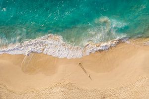 Tropischer Strand mit schönen Wellen