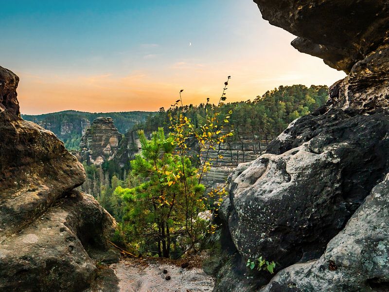 Goldstein view, Saxon Switzerland - Goldlochschlüchte by Pixelwerk