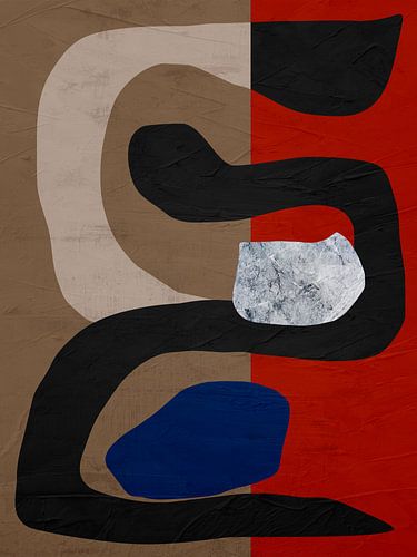 Kleurrijke geometrische organische abstracte kunst