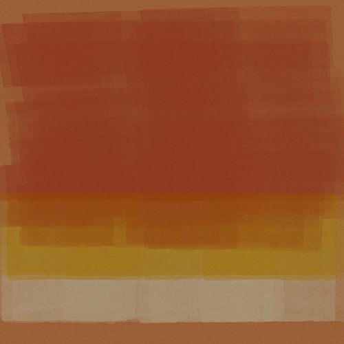 Oranje, geel, wit. Abstract kleurrijk schilderij geïnspireerd door Mark Rothko