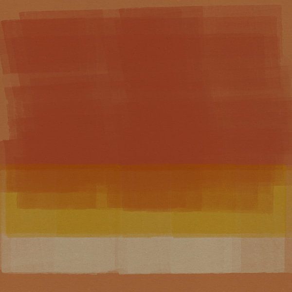 Orange, yellow, white. Abstract colorful painting inspired by Mark Rothko by Dina Dankers