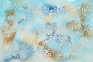 Abstract in blauw en terracotta van Maurice Dawson