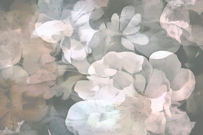 Automne antique Fleurs Méditation par Mad Dog Art