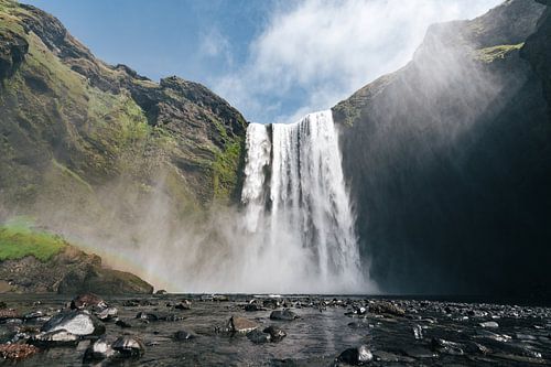 Skógafoss van dichtbij