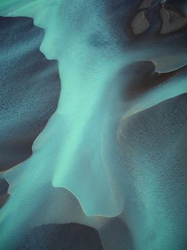 Rivierdelta Texturen van IJsland #9 van Keith Wilson Photography