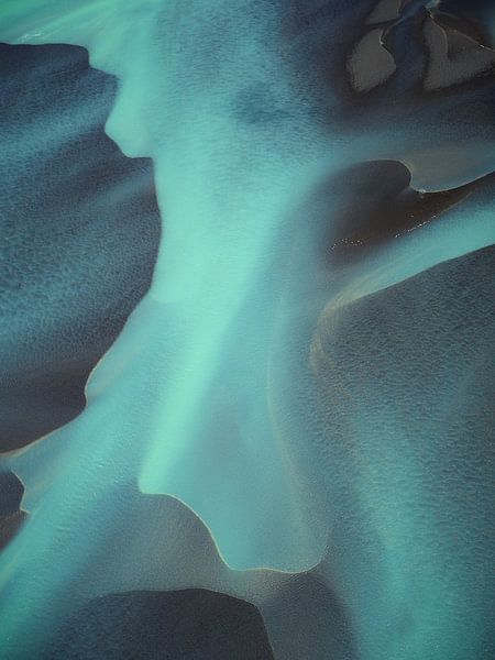 Rivierdelta Texturen van IJsland #9 van Keith Wilson Photography