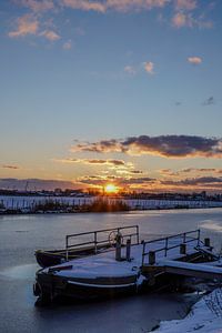 Zonsondergang in de winter