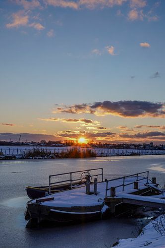 Coucher de soleil en hiver