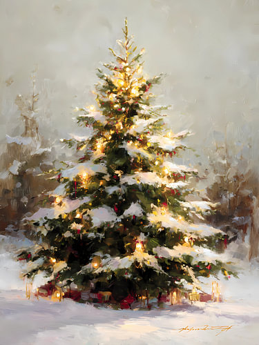 Glowing christmas tree