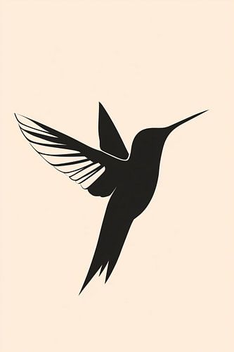 Silhouette de colibri minimaliste