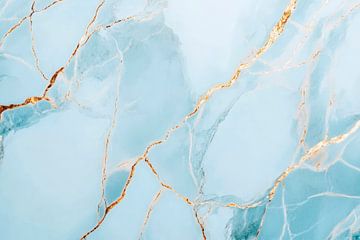 Marmor mit goldenen Adern und Blau-Tönen von Poster Art Shop