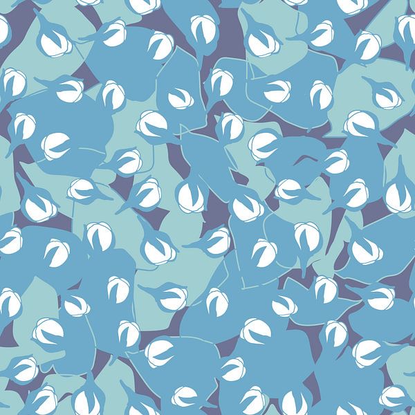 Flower market Amsterdam. Apple blossom in blue and violet. by Dina Dankers