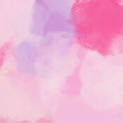 Peinture abstraite aux tons rose et lilas