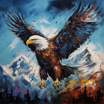 Aigle volant sur TheXclusive Art