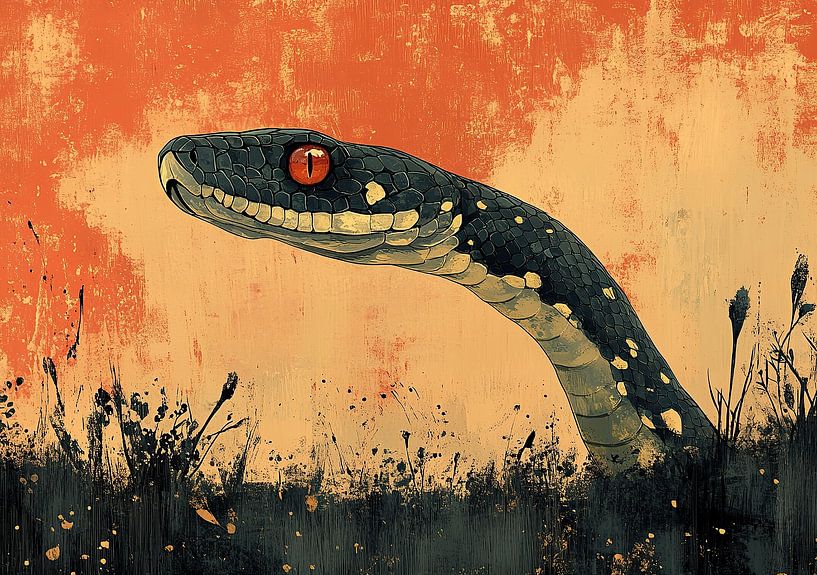 Le danger dansant : le serpent en mouvement souple par Niklas Maximilian