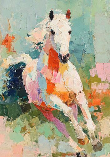 Abstract galopperend paard