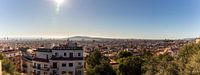Panorama from Barcelona to the sea