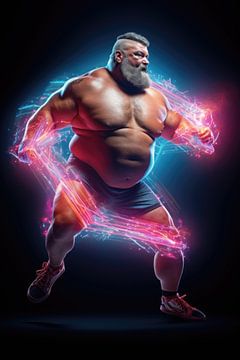 Neon Sterkman van BEARpictureart