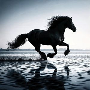 Le cheval frison sur la côte des Wadden 3