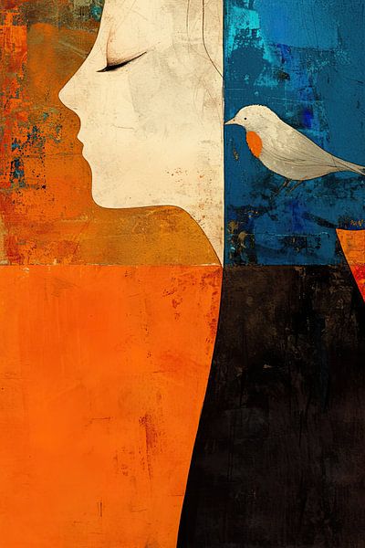 Vrouwenportret | Echoes of Silence van ARTEO Schilderijen