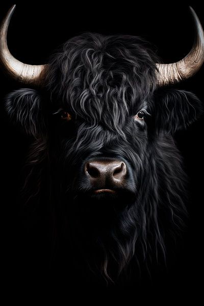 Portrait Scottish highlander by Carla van Zomeren