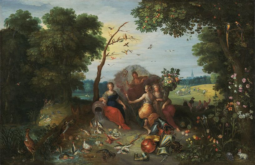 Allegorie der vier Elemente, Jan Brueghel &  Frans Francken von Meesterlijcke Meesters