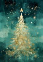 Golden Christmas tree