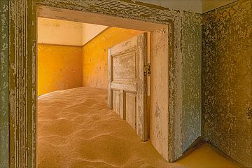 Abandoned houses in Namibia's desert