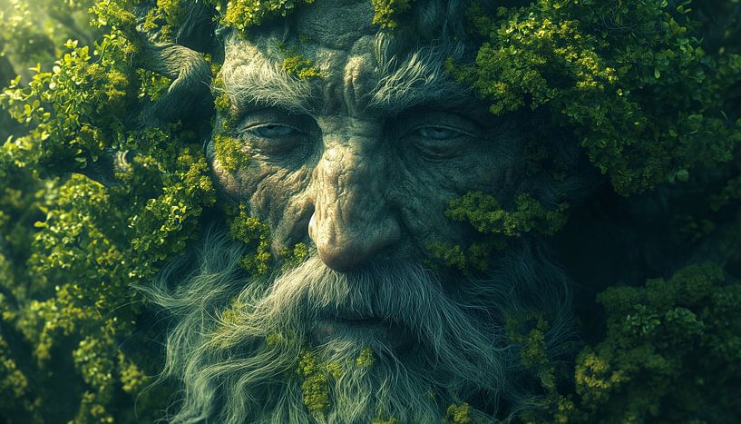 Old sage as guardian of the green secret by artefacti